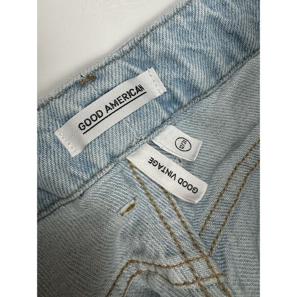 Good American Good Vintage Distressed Crop Jeans 31/12 Light Wash - Picture 10 of 10